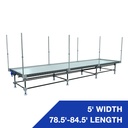 Wachsen 5' Rolling Bench 78.5'-84.5' Length with Vertical Trellis Support