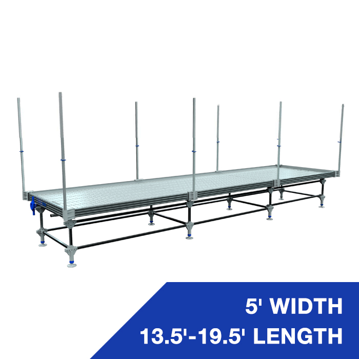 Wachsen 5' Rolling Bench 13.5'-19.5' Length With Vertical Trellis