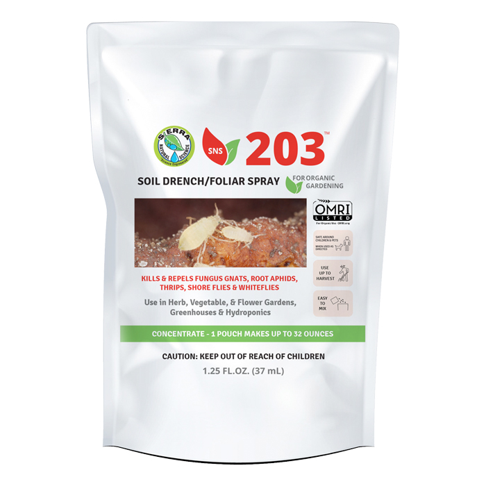 SNS 203 Soil Drench & Foliar Spray Pouch 1.5 fl oz (20cs/Pack)