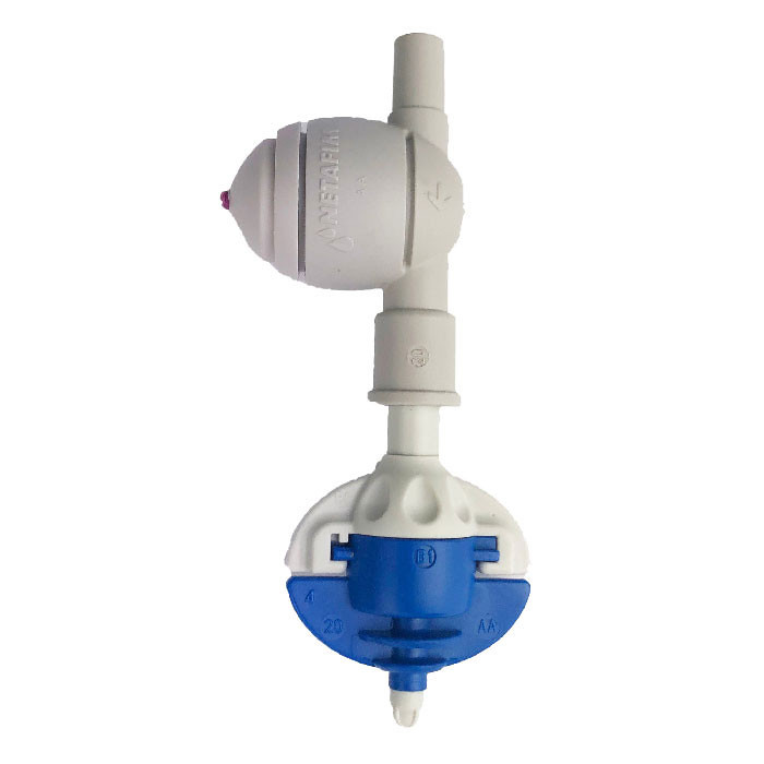 Netafim VibroNet Sprinkler, Blue Nozzle with Check Valve 10.6GPH (25pcs/Bag)