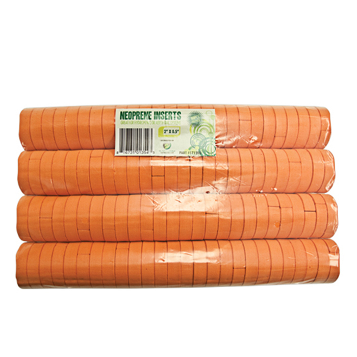 GROW1 Neoprene Inserts Orange 2in (100pcs/Pack)