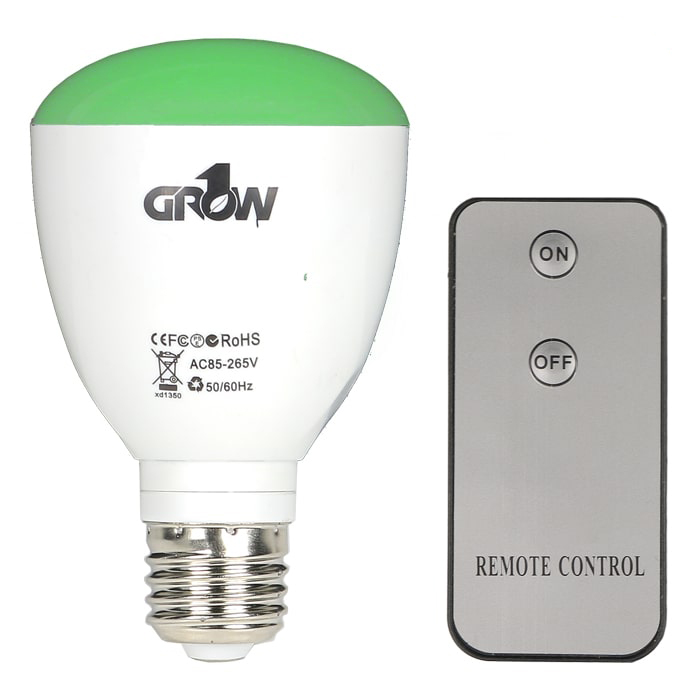 Grow1 Green LED Light Bulb w/ Remote