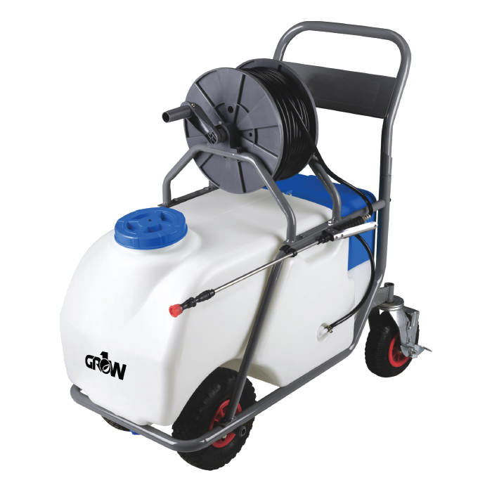 GROW1 CropCart 23 Gallon Battery Powered Ag Cart Sprayer 150ft Hose