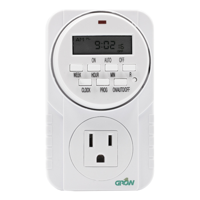 Grow1 120V Single Outlet Digital Timer