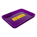 Dope Trays x Sativa -  purple background yellow logo