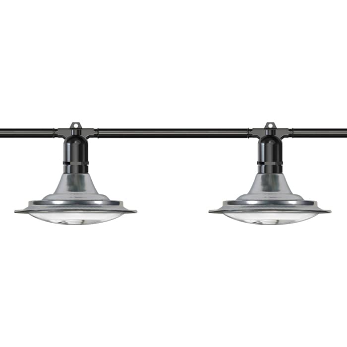 100' Greenhouse Expandable String Lights 14AWG w/ 12W LED 6500K Grow LED Bulbs (48 bulbs)