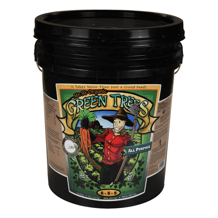Mr. B's Green Trees Organic All Purpose 40lbs 5 Gallon (PAST ORIGINAL EXPIRATION DATE)