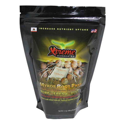 [MY4201] Xtreme Gardening MYKOS ROOT PAKS great for hydro 50 ct, 6/cs