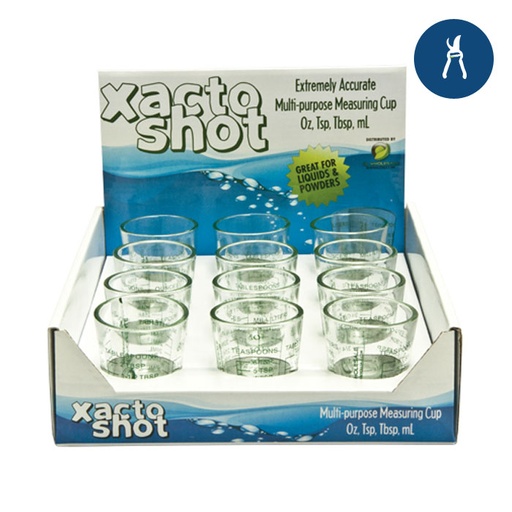 [011905] Xacto Shot Glasses w/ Retail Display (12pcs/Display)