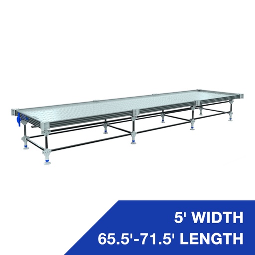 [HT-RB565-571] Wachsen 5' Rolling Bench 65.5'-71.5' Length