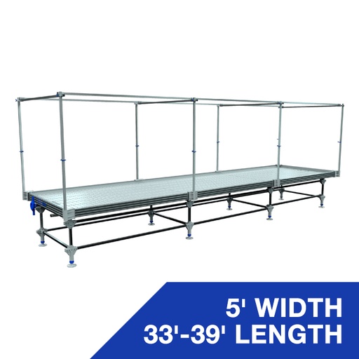 [HT-RB533-539-T] Wachsen 5' Rolling Bench 33'-39' Length With Complete Trellis Setup