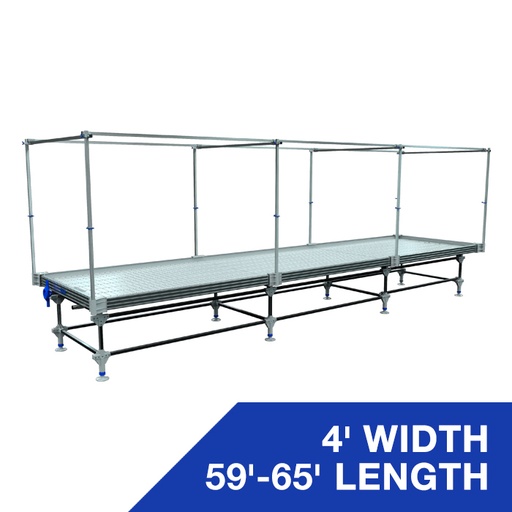 [HT-RB459-465-T] Wachsen 4' Rolling Bench 59'-65' Length with Ttrellis Support