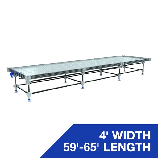 [HT-RB459-465] Wachsen 4' Rolling Bench 59'-65' Length