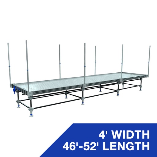 [HT-RB446-452-VT] Wachsen 4' Rolling Bench 46'-52' Length With Vertical Trellis