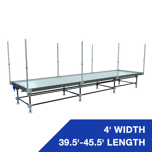 [HT-RB439-445-VT] Wachsen 4' Rolling Bench 39.5'-45.5' Length With Vertical Trellis