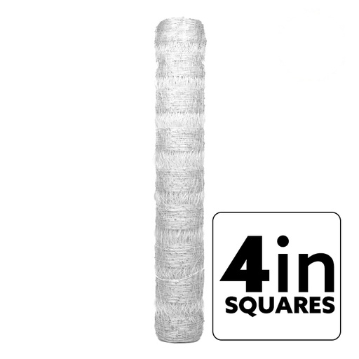 [118304] VineLine Durable Plastic Trellis Netting White Roll 8ft x 3300ft w/ 4 in Squares