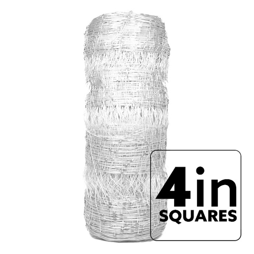 [118004] VineLine Durable Plastic Trellis Netting White Roll 8ft x 100ft w/ 4in Squares