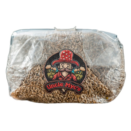 [UN-RYE4] Uncle Myc's Rye Berry Grain 100% Sterilized Mushroom Spawn Bag 4lbs