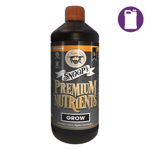 [SPGROW-B-CC1LTR] Snoop's Premium Nutrients Grow B Coco 1ltr 0-2.1-4.7