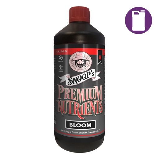 [SPBLOOM-B-NC1LTR] Snoop's Premium Nutrients Bloom B Non-Circulating 1ltr 0.7-2.5-6.7 (Soil, Hydro Run To Waste)