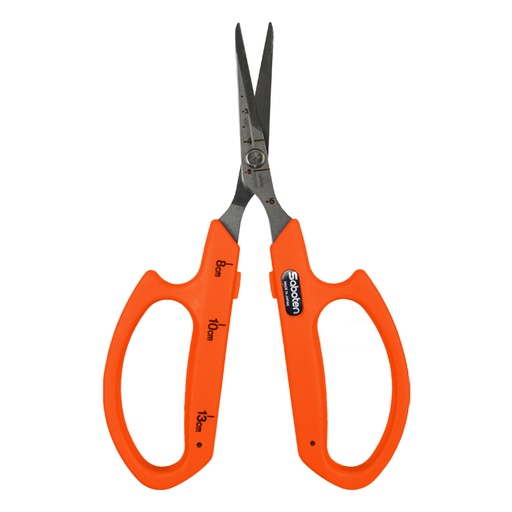 [553202] Saboten Stainless Steel Angled Blade Trimming Scissors - Orange (PT-13)