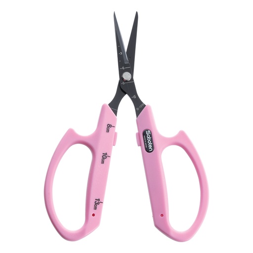 [553010] Saboten Fluorine Coated Angled Blade Trimming Scissors Pink (PT-2)