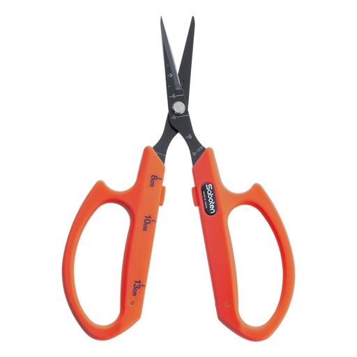 [553012] Saboten Fluorine Coated Angled Blade Trimming Scissors Orange (PT-2)
