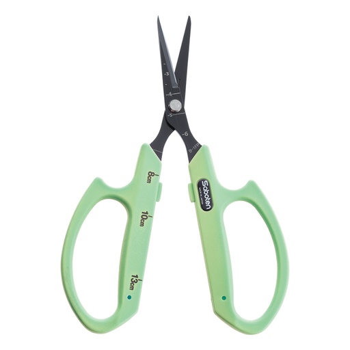 [553011] Saboten Fluorine Coated Angled Blade Trimming Scissors Green (PT-2)