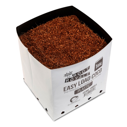 [100551] Root Royale Easy Load Coco Plastic Grow Bags 1 Gallon
