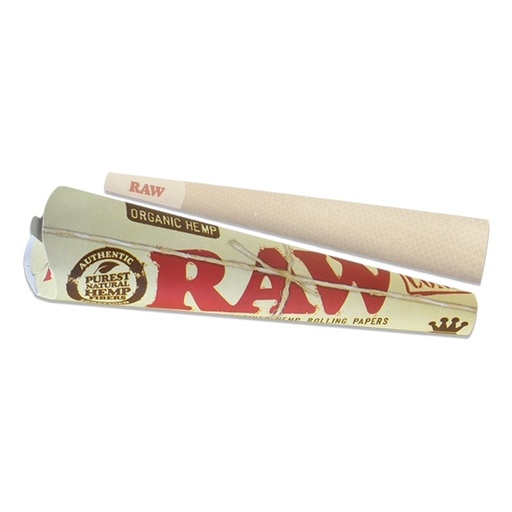 [HBRAWCONEORG3PK] RAW Organic Hemp Cones Kingsize 3 Cones/Pack - Box of 32