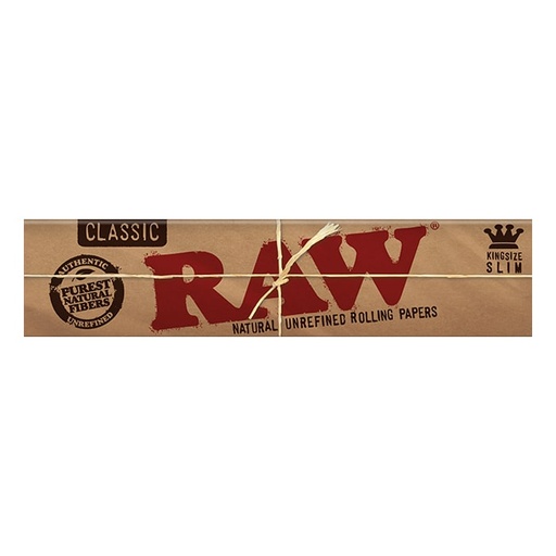 [HBRAWK/SSLIM] RAW Classic Papers Kingsize Slim 32 Leaves/Pack - Box of 50