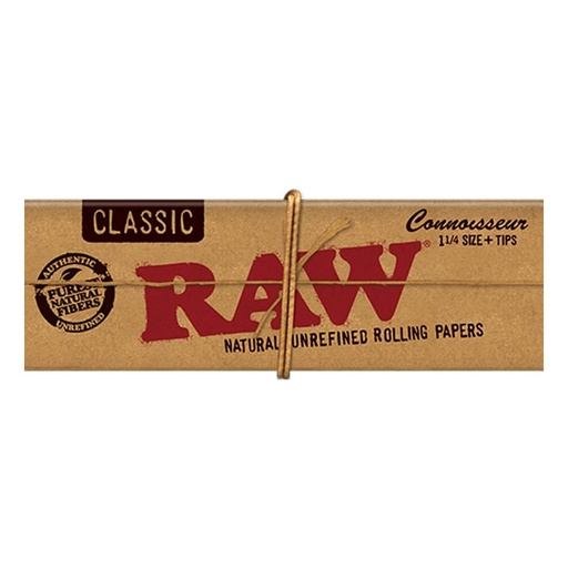 [HBRAW1/4CONN] RAW Classic Connoisseur Papers 1-1/4'' 32 Leaves/Pack - Box of 24