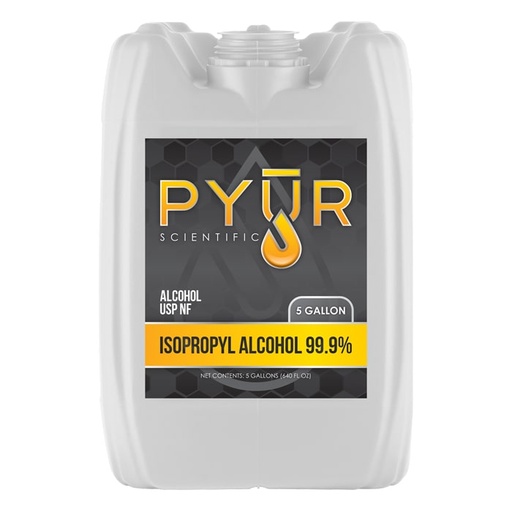 [870045] Pyur Scientific Isopropyl Alcohol 99.9% IPA 5 Gallon (DROP SHIP ITEM)