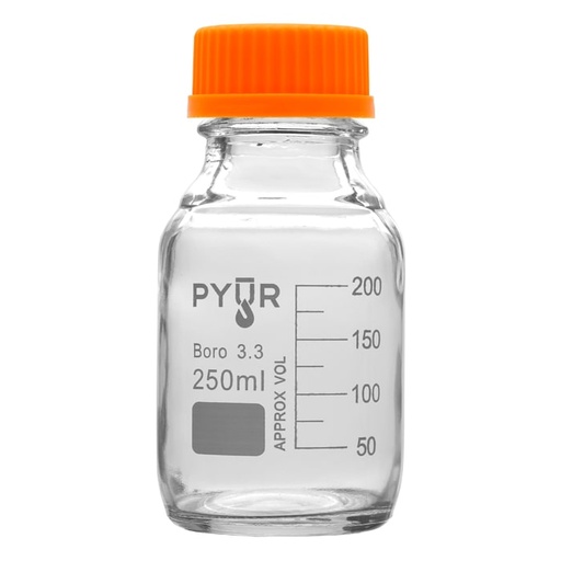 [620250] Pyur Scientific Glass Reagent Media Storage Bottle 250ml
