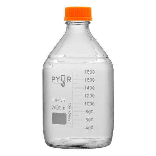 [622000] Pyur Scientific Glass Reagent Media Storage Bottle 2000ml