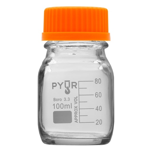 [620100] Pyur Scientific Glass Reagent Media Storage Bottle 100ml