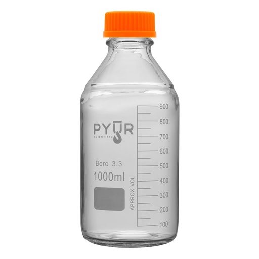 [621000] Pyur Scientific Glass Reagent Media Storage Bottle 1000ml
