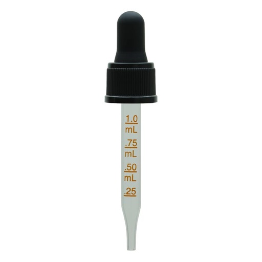 [630060C] Pyur Scientific Amber Glass Tincture Bottle Dropper 60ml (DROPPER ONLY)