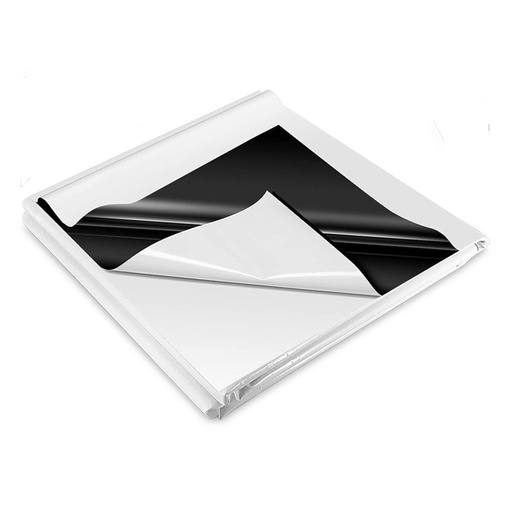 [811125] Panda Film Black and White Poly Film Sheet 5.5mil 10ft x 25ft