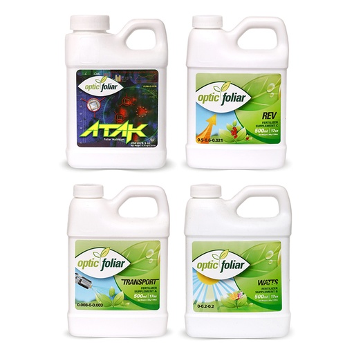 [FOL-500ML-ARTW-SAMPLE] Optic Foliar 500ml Sample 4 Pack (SAMPLES - NOT FOR RESALE)