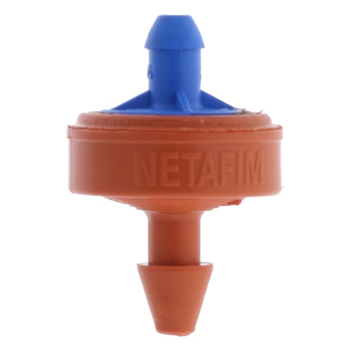 [21630-002135] Netafim Woodpecker Pressure Compensating Junior Dripper w/ LCNL 10.6GPH Blue/Orange (250pcs/Bag)