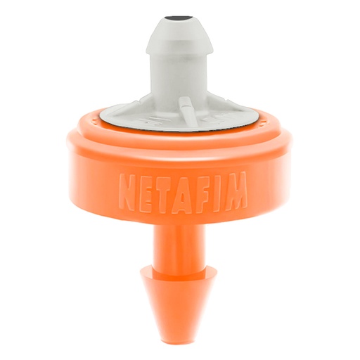 [21630-001530] Netafim Woodpecker Pressure Compensating Junior Dripper w/ CNL 6.6 GPH Orange/Grey (250pcs/Bag)