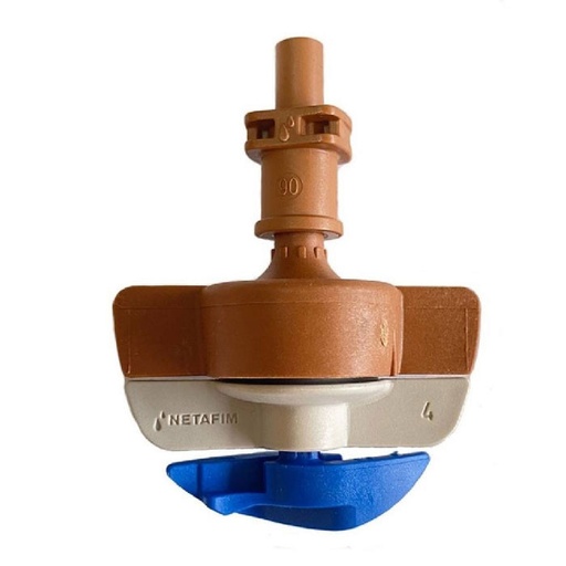 [64200-033030] Netafim SpinNet Sprinkler Head with Check Valve, Brown Mist, Brown Body, Blue Spinner 23.4GPH (25pcs/Bag)