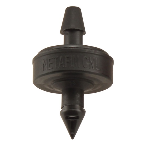 [21520-003807] Netafim Self Piercing Woodpecker Pressure Compensating Junior Dripper w/ CNL 1.0GPH Black (25pcs/Bag)