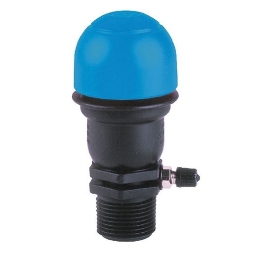 [70561-000860] Netafim Guardian Air & Vacuum Relief Vent w/ Shrader Valve 3/4in MPT 150PSI