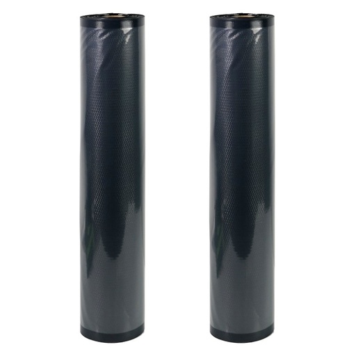 [794080] NatureVac Vacuum Seal Bags Black & Clear 15in x 19.5ft (2 Rolls/Box)