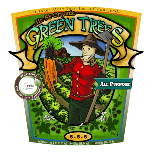 [MR-OAP555-2000] Mr. B's Green Trees Organic All Purpose 2000lbs (SPECIAL ORDER ITEM)