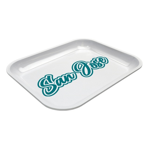 [914605] Large Dope Trays x San Jose – White Background Teal logo
