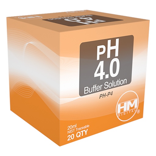 [HM-PH-P4] HM Digital pH 4.0 buffer solution - 20 packets of 20 ml