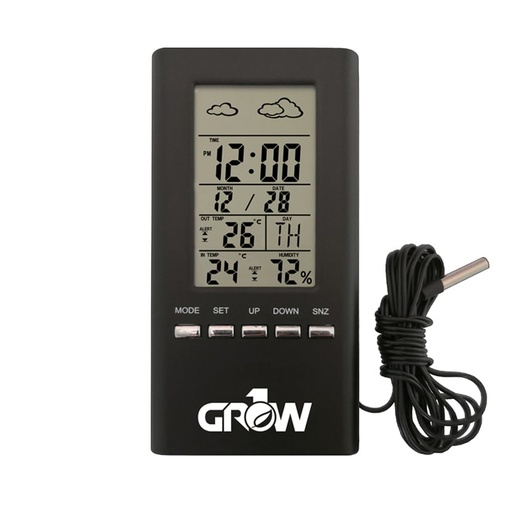 [301025] GROW1 Indoor & Outdoor Temperature And Humidity Hygrometer w/ Probe